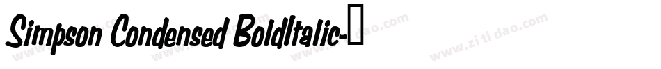 Simpson Condensed BoldItalic字体转换